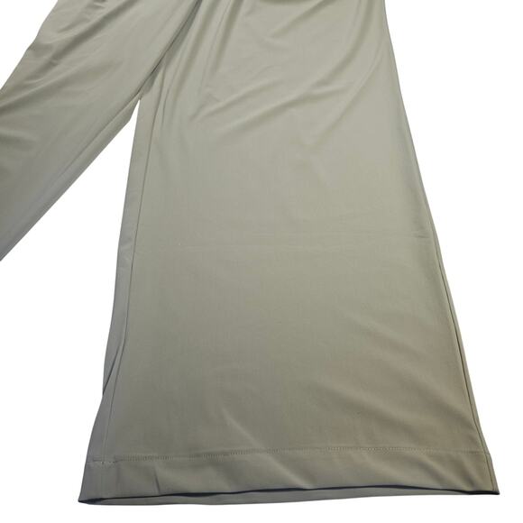 Athleta Pinnacle High Rise Trouser Khaki Wide Leg Flare Pants Women's 14 - Picture 9 of 13